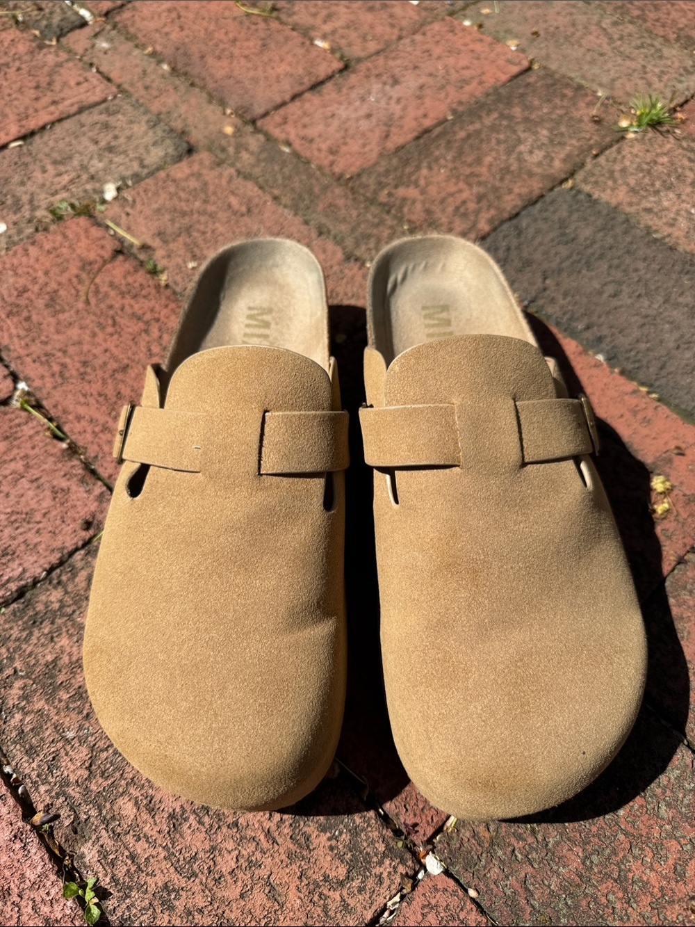 MIA Tan Suede Slip-On Clog Mules